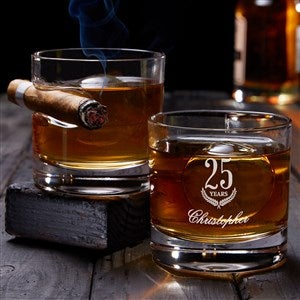Retirement Years Personalized Cigar Glasses