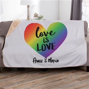 Love Is Love Personalized 50x60 Sherpa Blanket