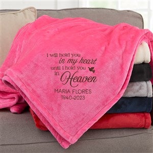 I Will Hold You In My Heart Personalized 50x60 Pink Fleece Blanket