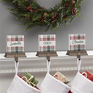 Personalized Christmas Stocking Holder - Fresh Plaid