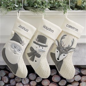 Winter Bliss Embroidered Christmas Stockings  - 37526