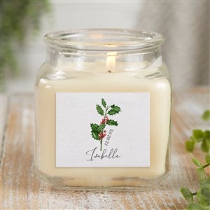 Birth Flower Month Personalized 10 oz. Vanilla Candle Jar