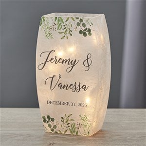Laurels of Love Personalized Wedding Frosted Shelf Décor- Small