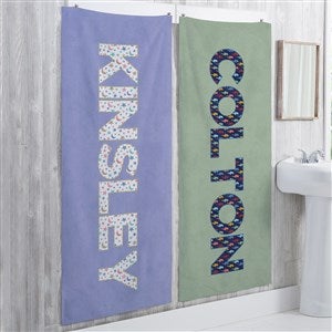 Pop Pattern Personalized 30x60 Bath Towel