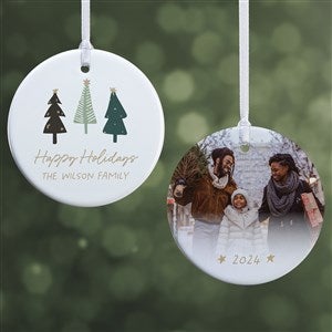 Christmas Aspen Personalized Photo Ornament- 2.85 Glossy - 2 Sided