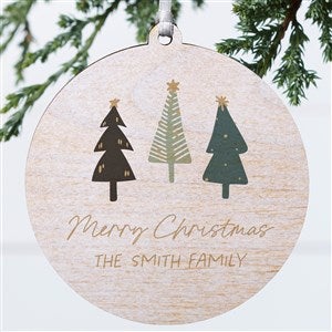Christmas Aspen Personalized Ornament- 3.75 Wood - 1 Sided
