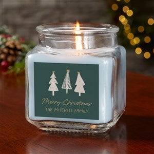 Christmas Aspen Personalized 10 oz. Linen Candle Jar