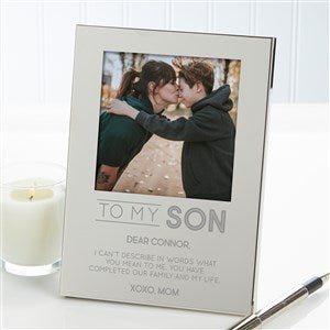 Personalized Silver Picture Frame - To My Son