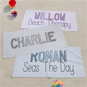 Ombre Name Personalized 35x72 Beach Towel