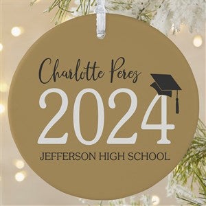 Classic Graduation Personalized Ornament- 3.75 Matte - 1 Sided