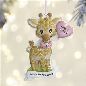 Personalized Baby Girl Giraffe Ornament - Christmas Gifts