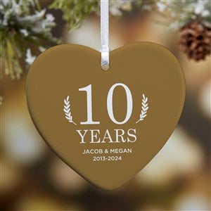 Love Everlasting Personalized Heart Ornament- 3.25 Glossy - 1 Sided