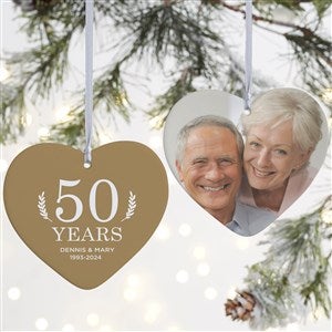 Love Everlasting Personalized Heart Ornament- 4 Matte - 2 Sided