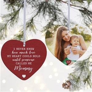 Love Being Called Mommy Personalized Heart Ornament- 4 Matte - 1 Sided
