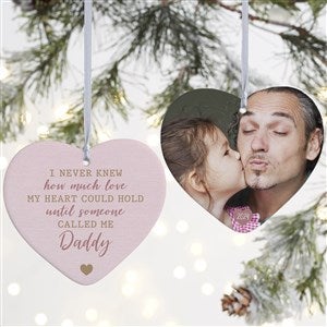 Love Being Called Daddy Personalized Heart Ornament- 4 Matte - 2 Sided