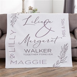 Elegant Couple Personalized Wedding Sweatshirt Blanket - 50x60