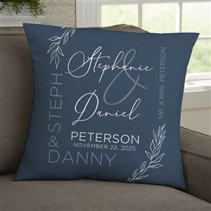 Elegant Couple Personalized Wedding 18 Throw Pillow