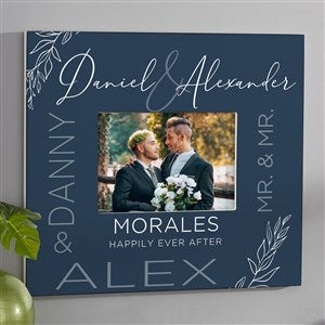 Elegant Couple Personalized Wedding 5x7 Wall Frame- Horizontal