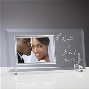 Elegant Couple Personalized Glass Picture Frame