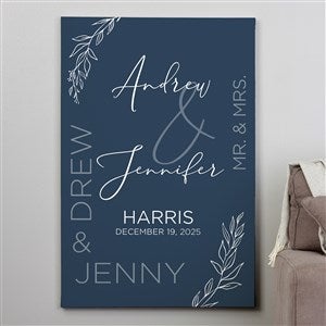Elegant Couple Personalized Canvas Print - 28 x 42