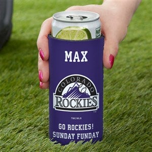 Colorado Rockies Personalized Slim Can Holder MLB Baseball