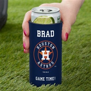 Houston Astros Personalized Slim Can Holder MLB Baseball
