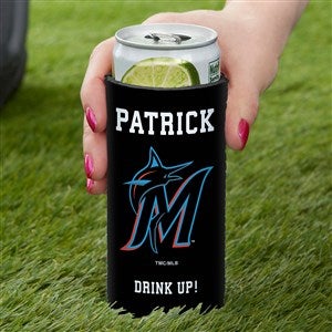 Miami Marlins Personalized Slim Can Holder MLB Baseball