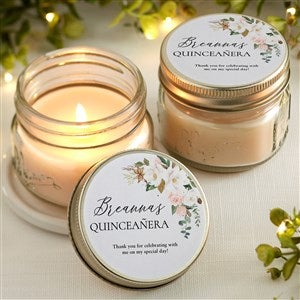 Quinceañera Personalized Favor Candles - #37875