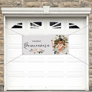 Quinceañera Personalized Photo Birthday Banner - 20x48