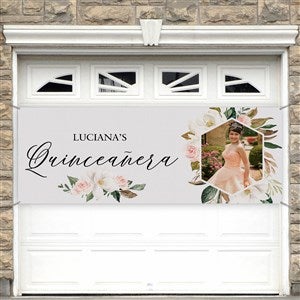 Quinceañera Personalized Photo Birthday Banner - 45x108