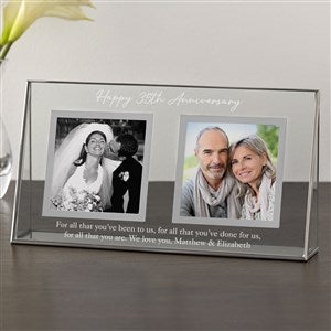 Personalized Parents Anniversary Double Picture Frame - 37881