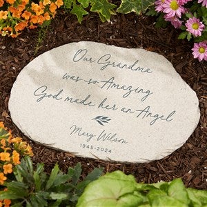 So Amazing God Made An Angel Personalized Round Garden Stone
