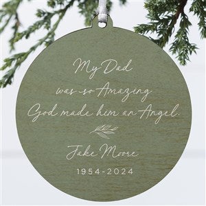 So Amazing God Made An Angel Personalized Ornament- 3.75 Wood - 1 Sided