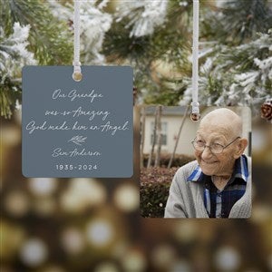 So Amazing God Made An Angel Personalized Ornament- 2.75 Metal - 2 Sided