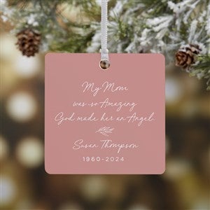 So Amazing God Made An Angel Personalized Ornament- 2.75 Metal - 1 Sided