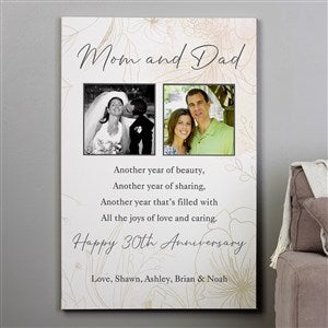 To My Parents Personalized Canvas Print - 28 x 42