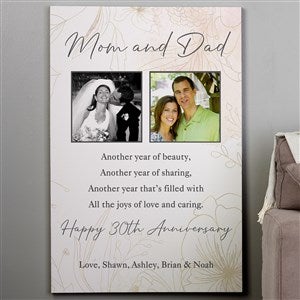 To My Parents Personalized Canvas Print - 32 x 48