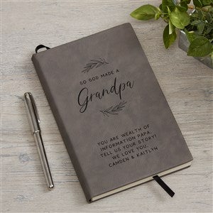 So God Made Personalized Writing Journal - Charcoal