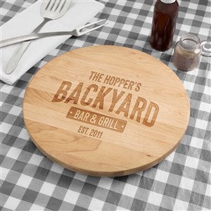 Backyard Bar & Grill Personalized Lazy Susan