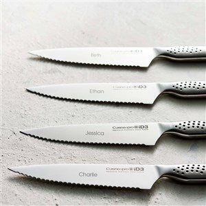 iD3 Engraved 4-Piece Family Steak Knife Set