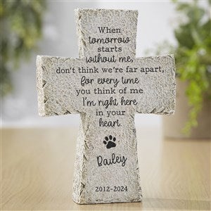 Pet Memorial Personalized Resin Tabletop Cross