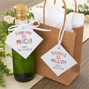 Many Thanks Personalized Gift Tags  - 1 set of 20