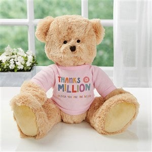 Many Thanks Personalized Teddy Bear - Pink