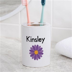 Personalized Ceramic Toothbrush Holder - Just For Her