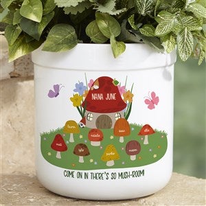 Mushroom Family Personalized Outdoor Flower Pot