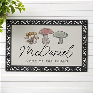 Cottagecore Mushrooms Personalized Doormat- 20x35