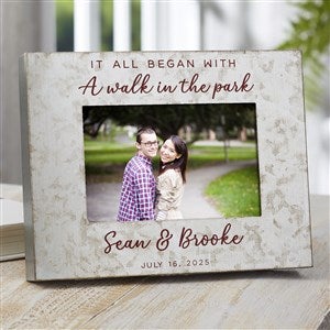 It All Began With Personalized Metal Picture Frame - 4x6 Horizontal