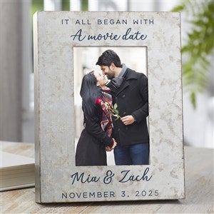 It All Began With Personalized Metal Picture Frame - 4x6 Vertical