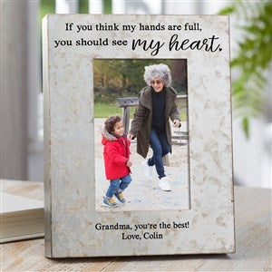 My Heart Personalized Galvanized Metal Picture Frame- 4x 6