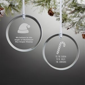 Choose Your Icon Personalized Glass Ornament